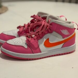 Nike Air Jordan Pink and Orange Retro Sneakers